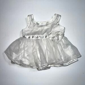 Build A Bear Workshop Wedding Dress Princess White Flower Accent Tulle Satin